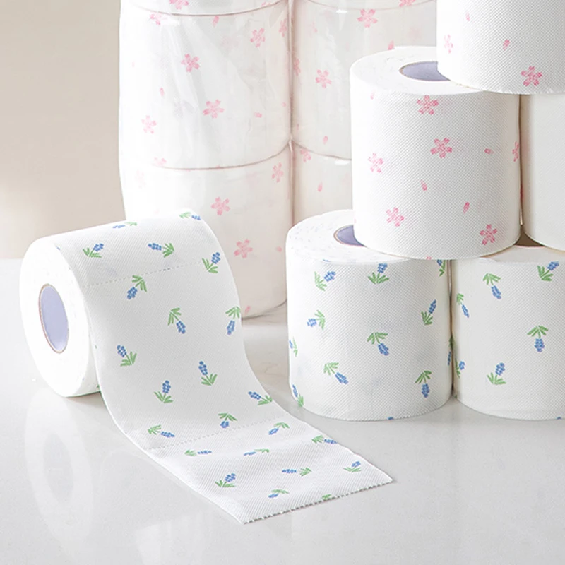 

SHIMOYAMA China Supplier Hot-sale Water Soluble And Flushable Flushability Paper Printing Toilet Paper 6 Ply Toilet Roller Paper