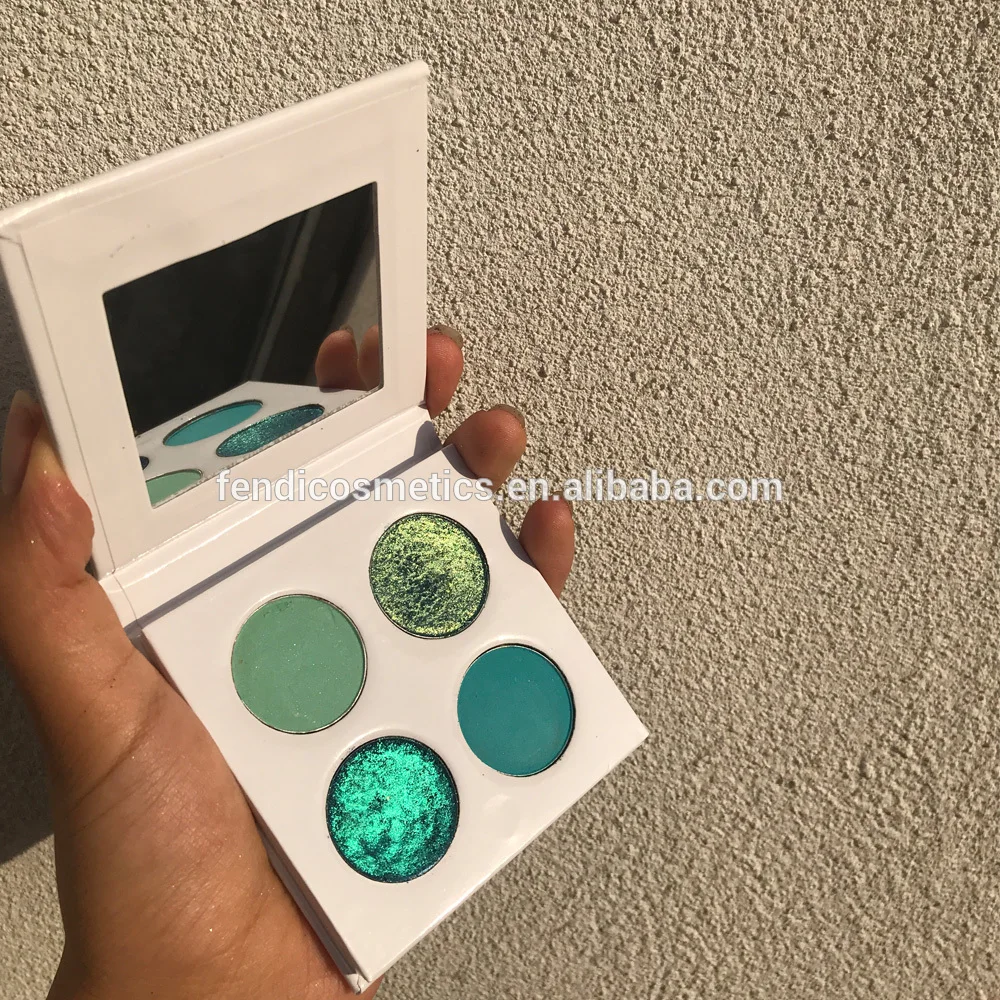 

Private label wholesales multichrome duochrome pressed eyeshadow pigment green duochrome eyeshadow 4 colors, 4 color