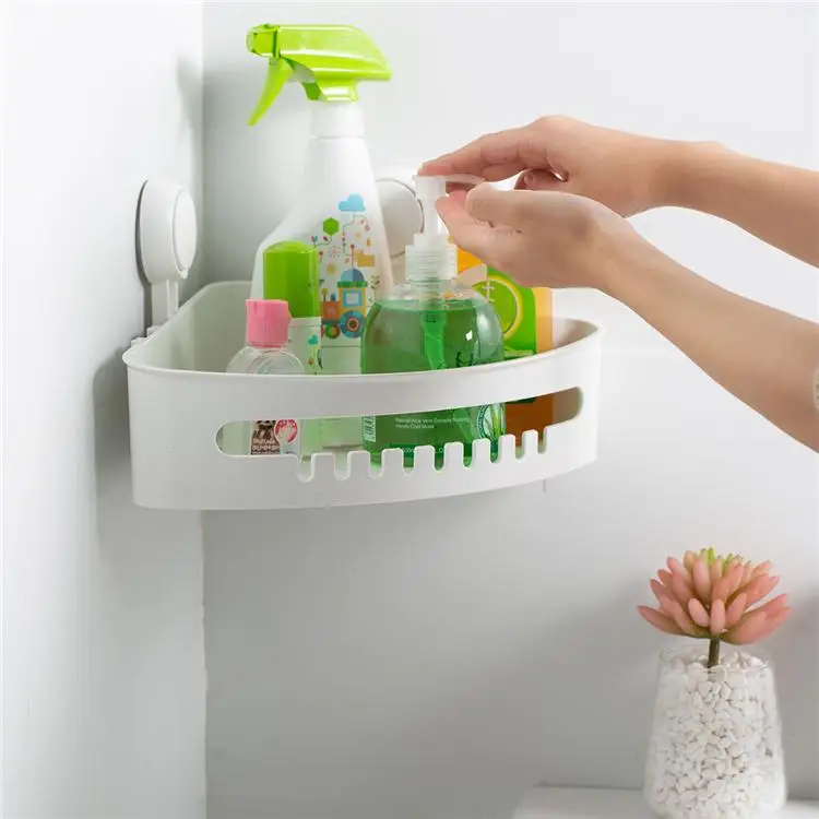 

Acrylic Bathroom Shelf Adhesive Eco Shampoo Holder Corner Shower Caddy Deep Basket