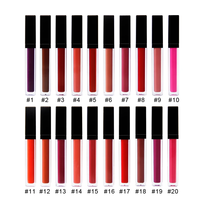 
Wholesale custom private label 44 colors matte lip gloss waterproof long lasting liquid lipstick lipgloss 