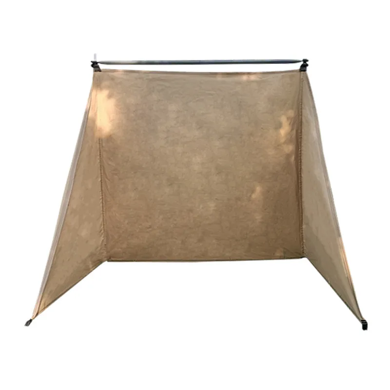 

T/C Canvas Fabric Camping Windbreak Stove Windscreen for Garden Charcoal Grills BBQ Picnic And Beach Activities, Khaki