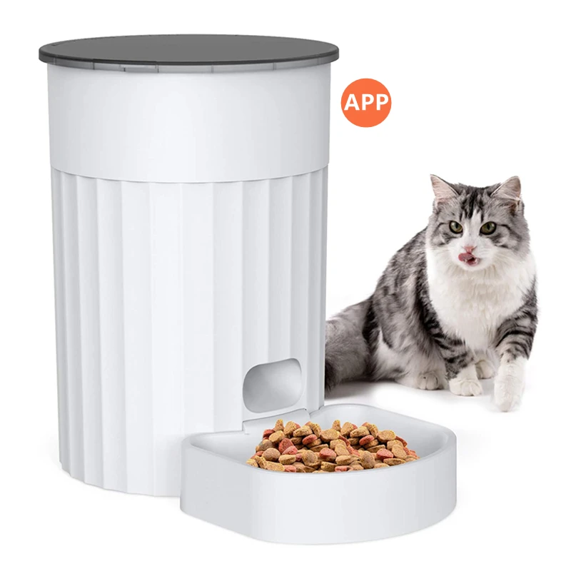 

WiFi APP 3L Timed Quantitative Smart Dog Cat Feeder Dual Power Supply Adjustable Automatic Pet Feeder