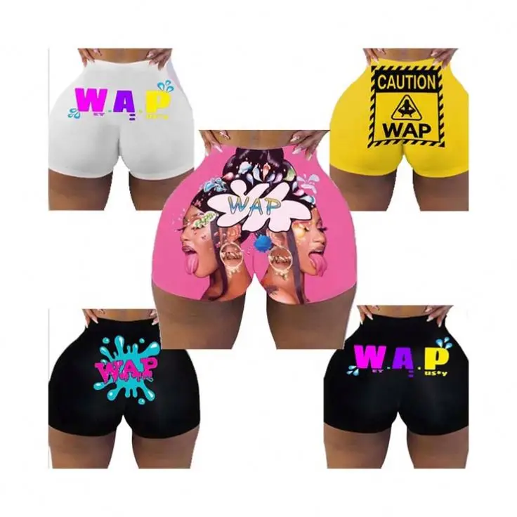 

Sexy WAP Fitness Women Hot Pants Biker Shorts Sportswear Sandy Snack Shorts, Custom color