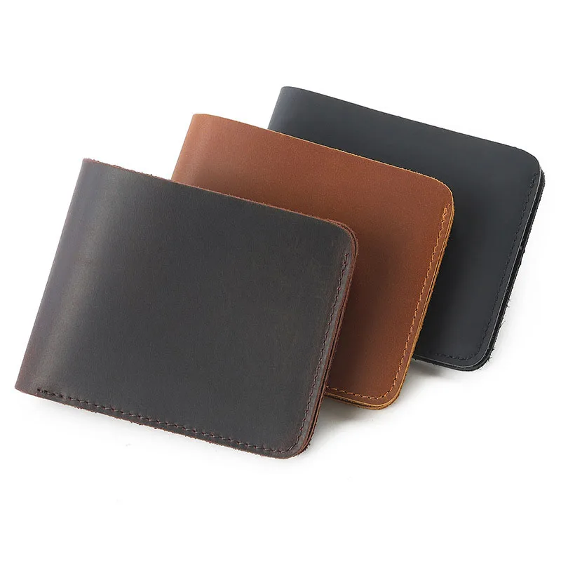 

Short Type Vintage Slim Cards Holder Wallet Men Genuine Leather Cards Wallet