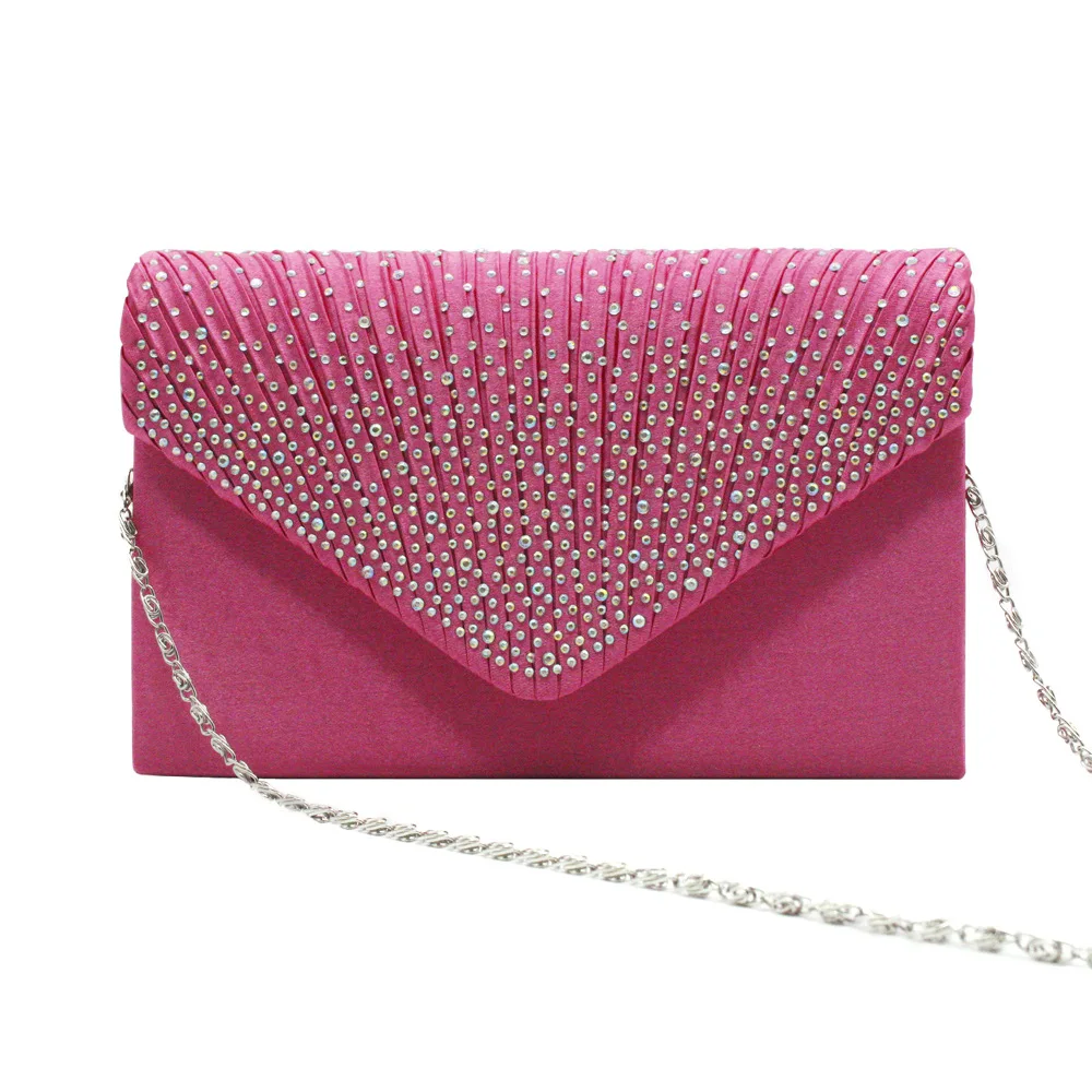 

Women's Glitter Shimmer Envelope Ladies Sequins Evening Bag Wedding Party Prom Clutch bag Handbag Purse