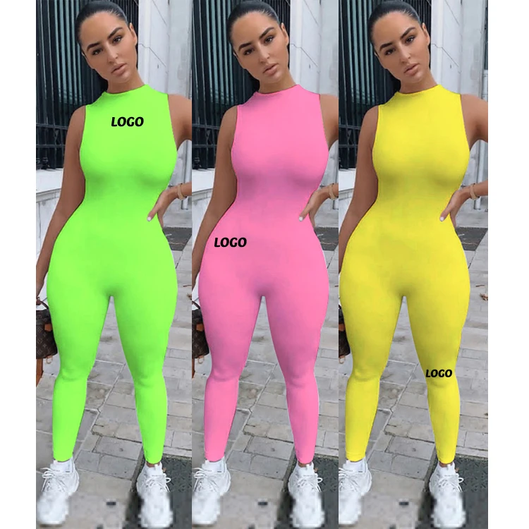 

Free Shipping Custom Summer Playsuit Women Jumpsuit Sexy Casual Rompers Slim Woman Playsuit and Jumpsuits Skinny Sportswear Set, Customized color