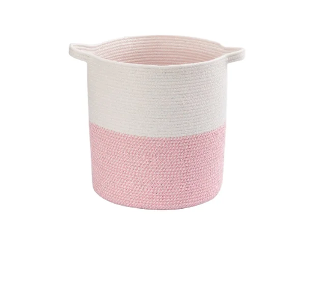 

Simple and creative household sundries storage and finishing basket cotton rope toys and snacks basket can be customized