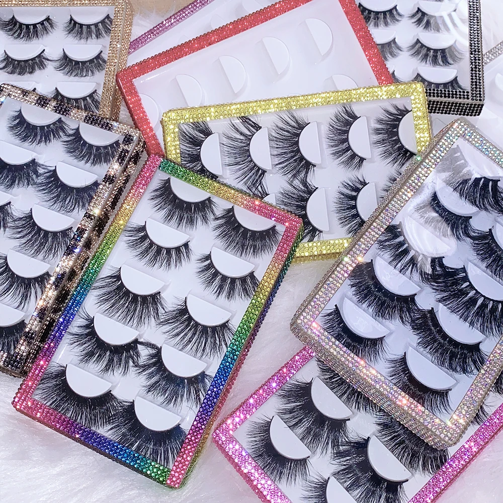 

Black Friday sale Best Selling Super Fluffy Mink Lashes private label multi 3/5/7/10 Pairs eyelashes packaging box