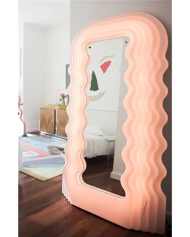 

Italy fashion luminous Ultrafragola Floor Mirror wave Full length Mirror with cellphone control European style Version 2.0