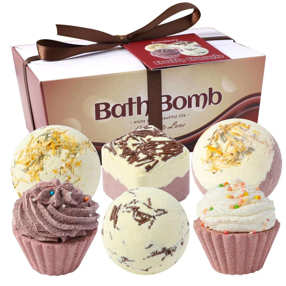 

2024 set gift manufacturers custom personalised women moisturizing best fizzy luxury valentines cupcake chocolate bath bombs