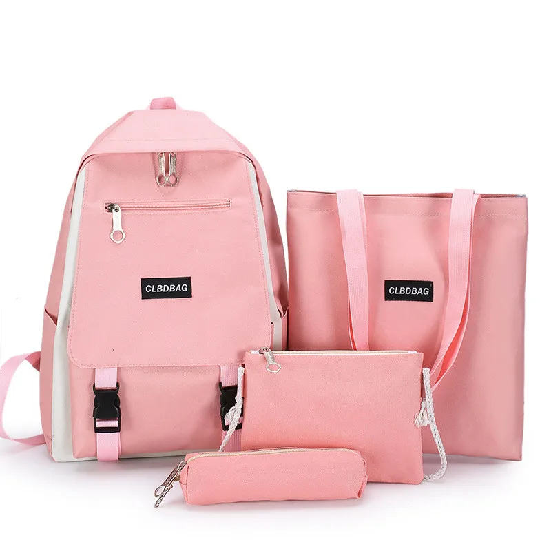 

BG-0024 2020 four-piece suit backpack school students large capacity backpack kids canvas bag designer famous brands backpacks