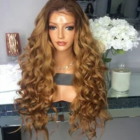 

160% Density 27 30 Mix Color Chinese Virgin Hair Full Lace Wig Water Wave Full Lace Blond Human Hair Wigs