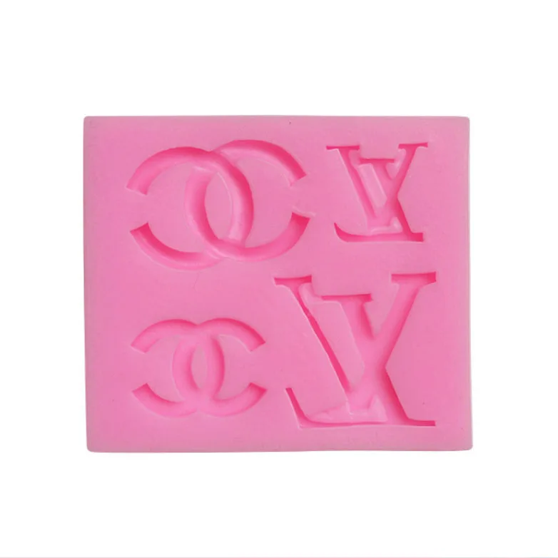 

Customized square silicone mold rectangular silicone mold logo character mold, Pink