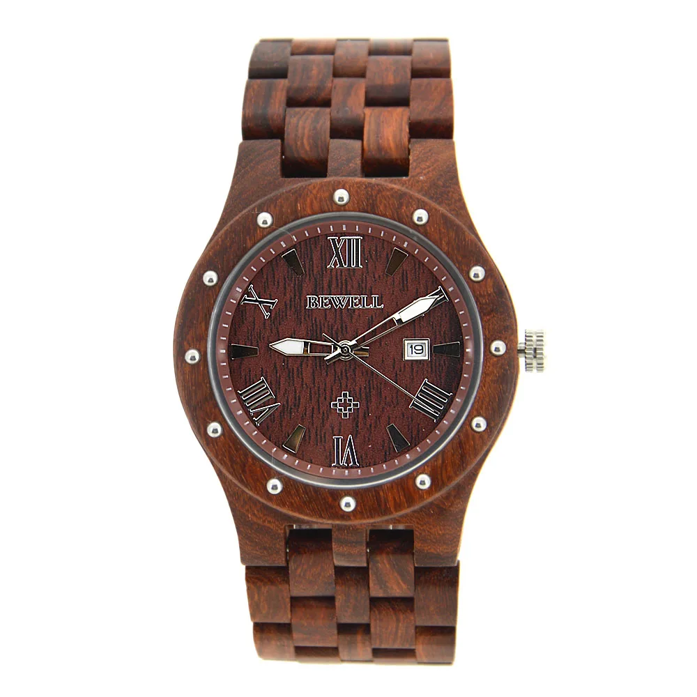 

Fashion wholesale wood watch handmade wooden watch with 100% natural red sandalwood watch dropshipping for men