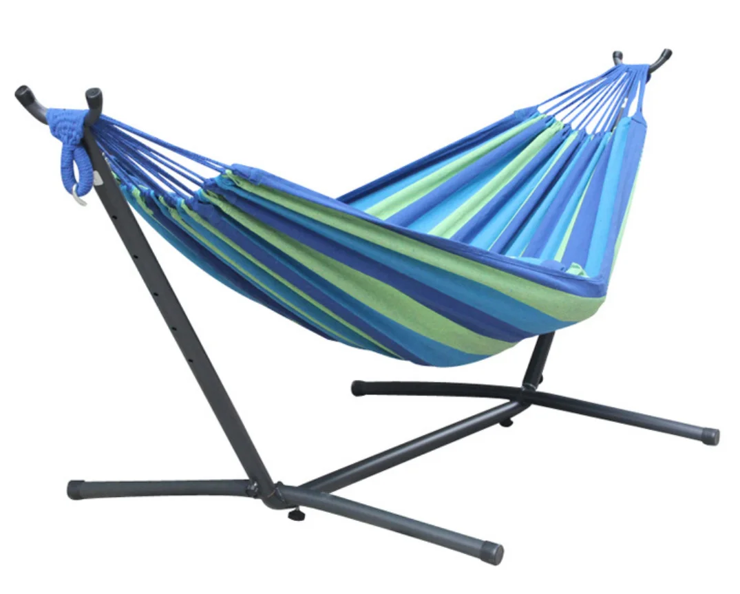 

Hammock with stand two person Folding Camping portable hammock, As below