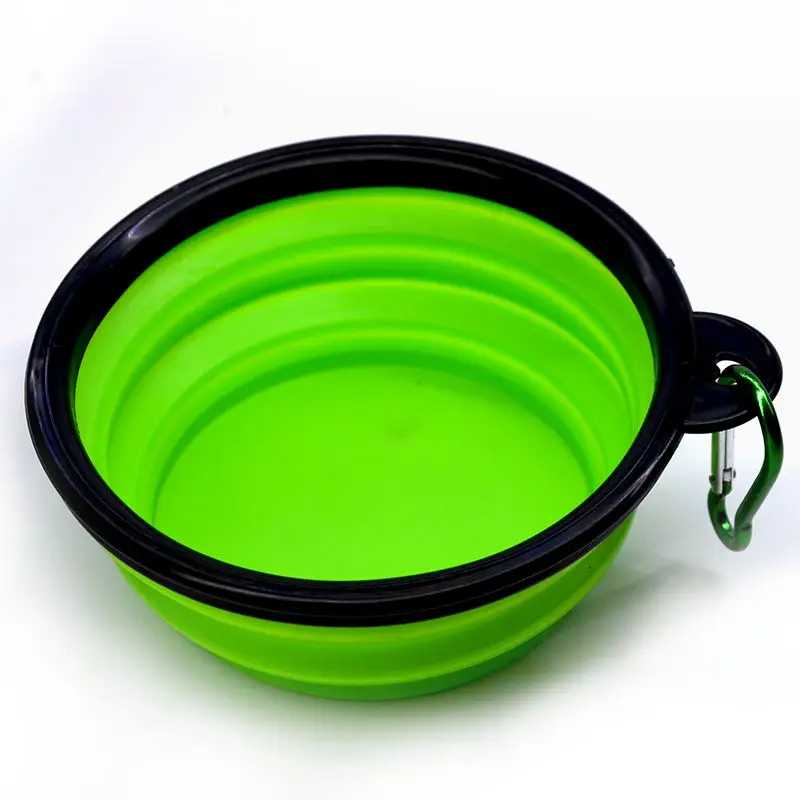 

Portable personalized Collapsable Water Bowls for Cats Dogs silicone collapsible pet bowl, Red green blue