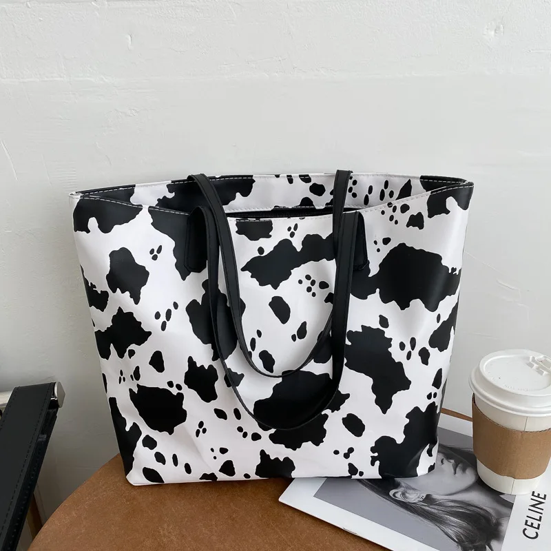 

new designer bags women famous brands Winter Animal Cow Print Large Women Purses Shoulder Bag Casual Tote Bag, Customizable