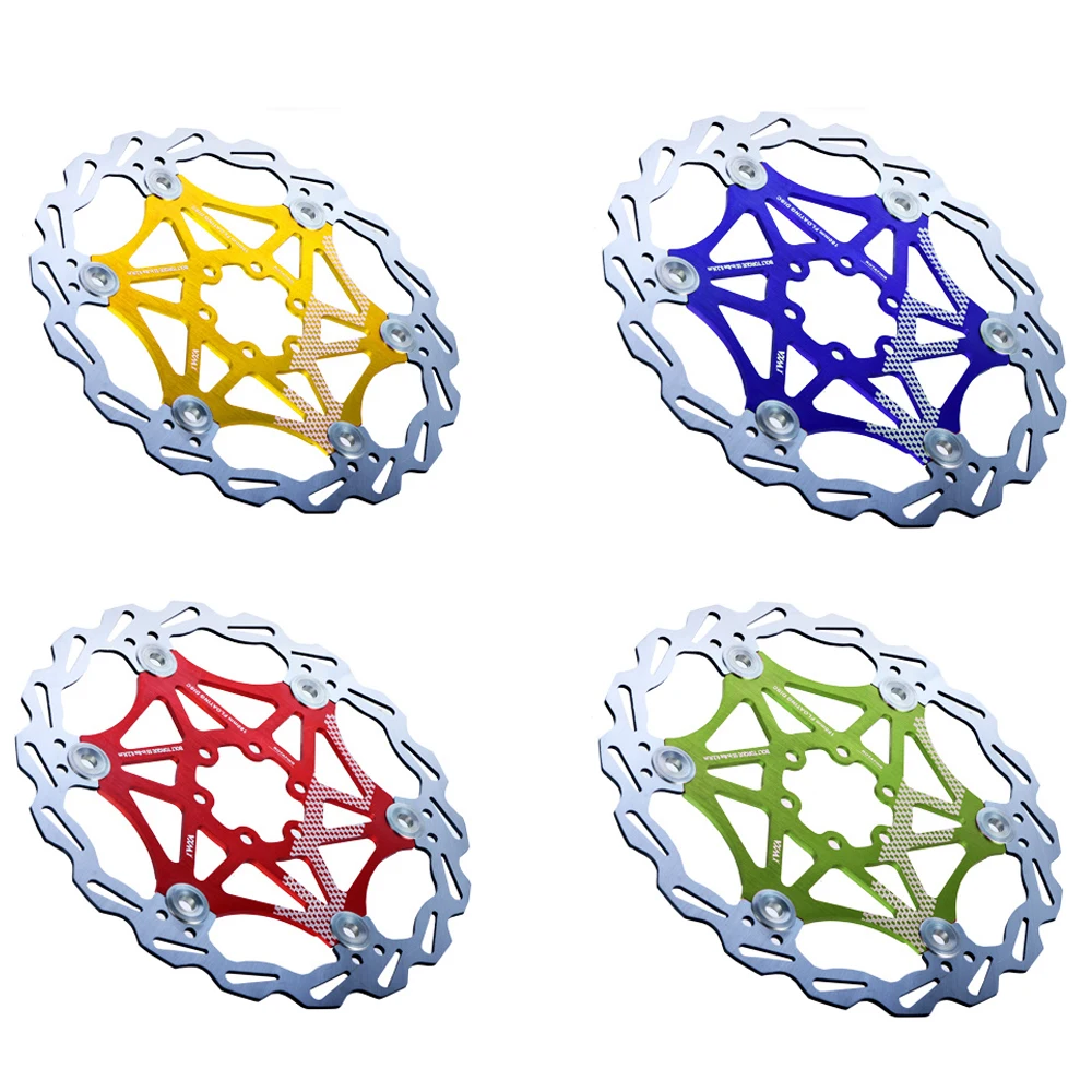 

bicycle hydraulic disc rotor 160/180/204mm Floating ultra-light bicycle disc brake fit for Mountain Bike,Road Bicycles, Black gold blue red purple green