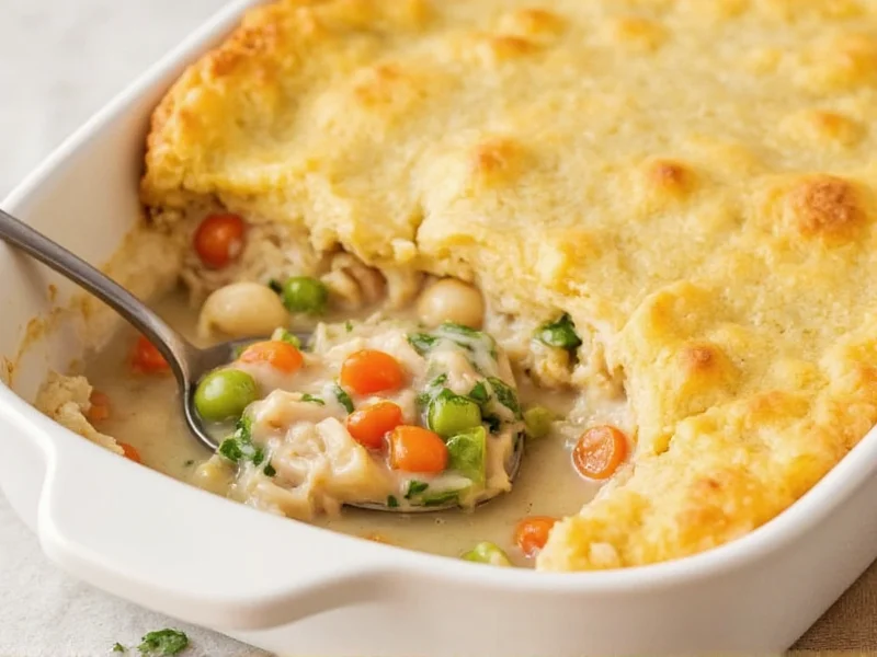 Easy Chicken Pot Pie Casserole Recipe with Cream of Chicken Soup
