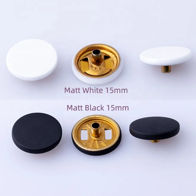 Custom Classic Metallic Button Brass Flat Cap Press Metal Snap Button