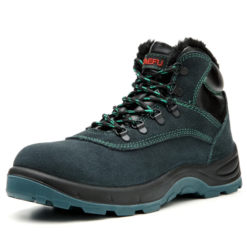 

Custom Logo Men Safety Shoes High Top Suede Steel Toe Anti-Smash Anti-Piercing Work Safety Shoes