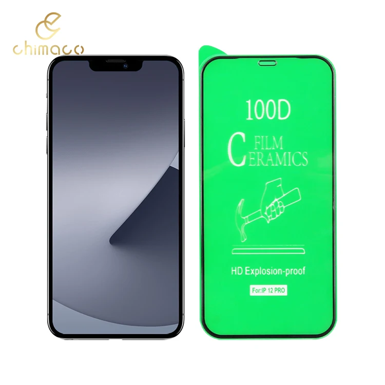 

High Clear Anti Explosion Ceramic Film Screen Protector 100D Micas Para Celular For iPhone 11 12 13 Pro Max, Black white