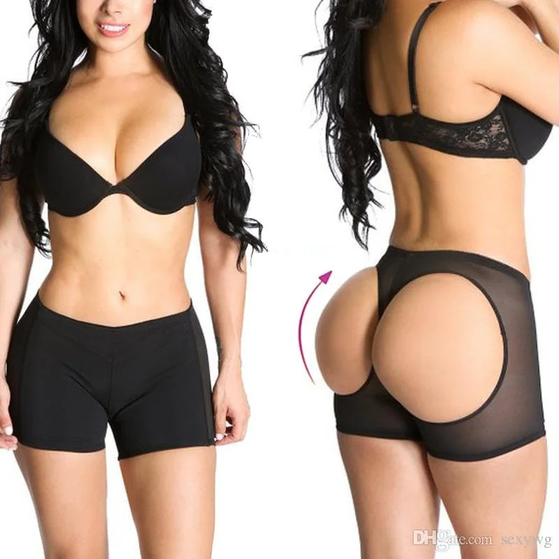 

Sexy Women Butt Lifter Body Shapers Breathable Mesh briefs Shapewear Female plus size Booty Lift Panties hot Butt Lifter, Black nude