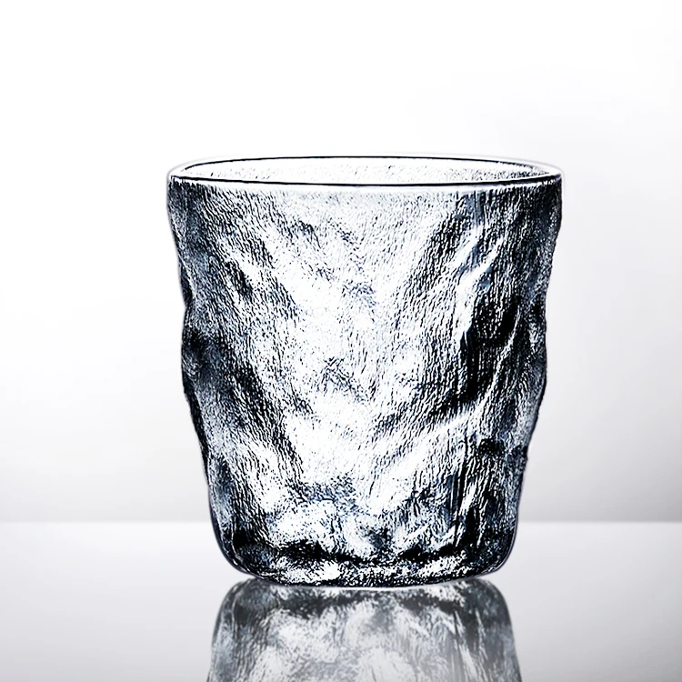 

Creative Japanese whisky glass simple glass water glass cup Glacier pattern, Frost