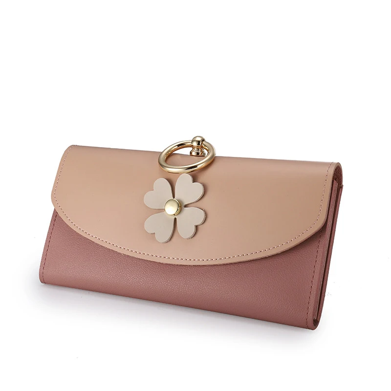 

Fashion Designer Ladies Elegant Flower Wallets Wholesale High Quality Multi-Card Bit Purse PU Leather Womens Small Wallet Slim