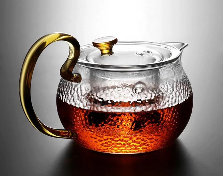 

High temperature resistant glass teapot household, Transparent