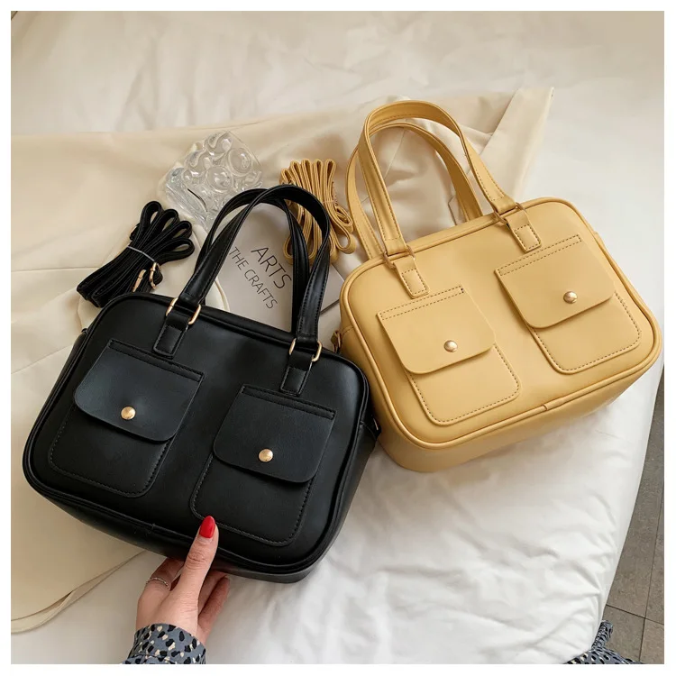 

2021 handbags Contrast Color women purse Solid Fashion Women Pocket korean Tote Bag