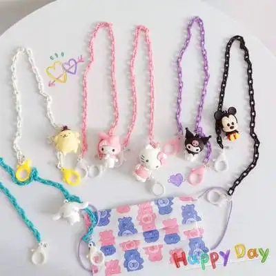 

New creative cartoon acrylic lanyard masked chain glasses chain masking belt hanging chain masked belt, Custom