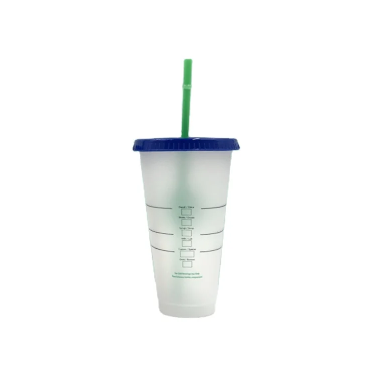 

Color Changing Cold Drink Water Bottle 720ml Blank Cold Drink Reusable Cups Color Change with Temperature in Summer