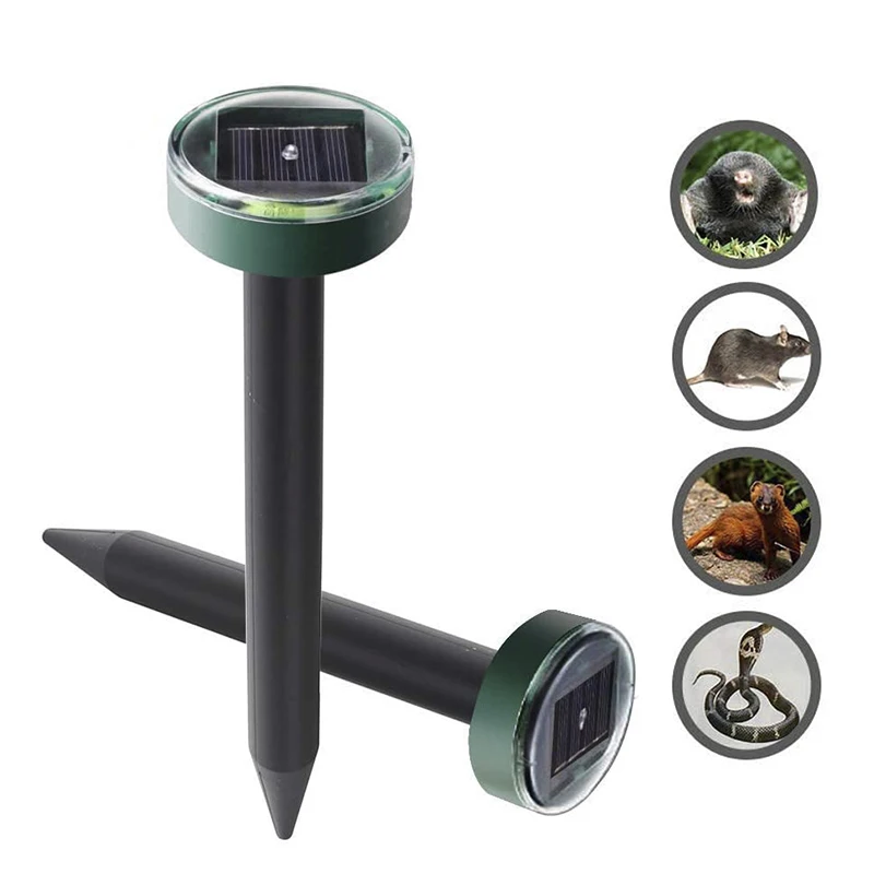

Amazon hot sale Portable Ultrasonic Outdoor Mole Mice Snake Pest Control Repeller Solar Sonic Mole Repellent