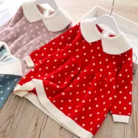 

Children Sweater Dresses for Little Girls Kids Baby Knitted Wear Winter Underwear Thick Warm Dresses Christmas Clothes Pullover