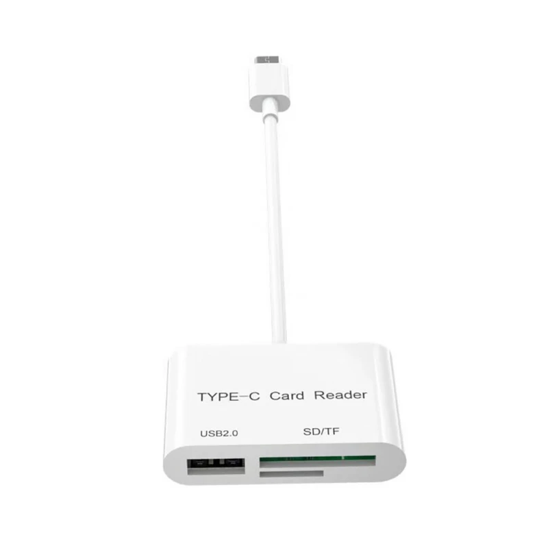 Multi Function 3 In 1 Card Reader For Type C With Charging Usb Port Sd