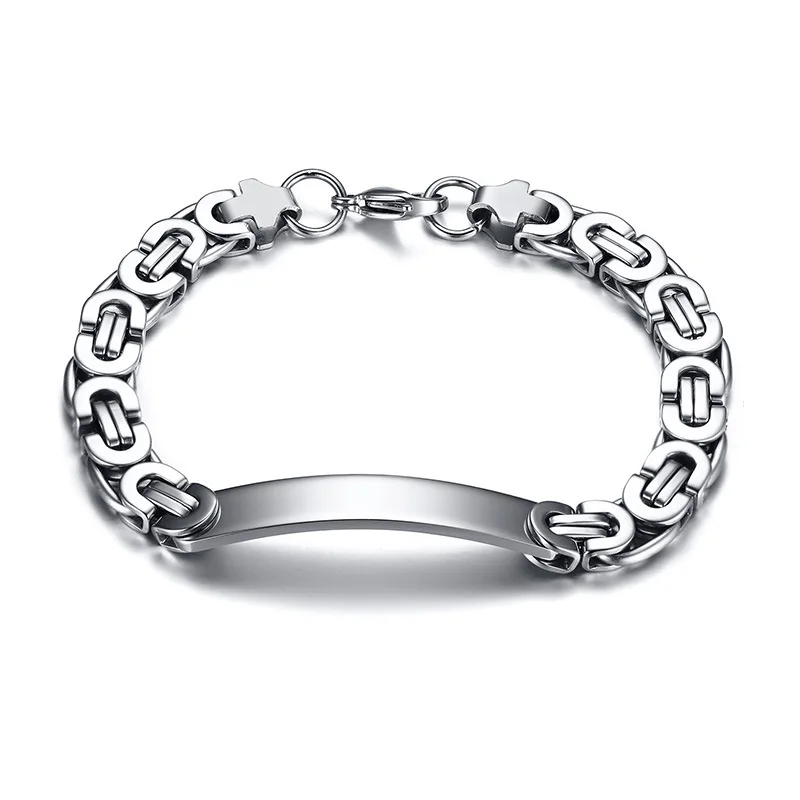 

Ornaments Titanium steel bracelet Byzantine stainless steel curved brand bracelet