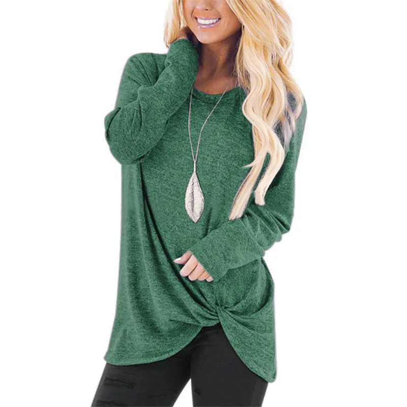 

Wholesale Fashion Sexy Plus Size Tunic Tops Women Long Sleeve V Neck T Shirts Casual Loose Fit, Picture