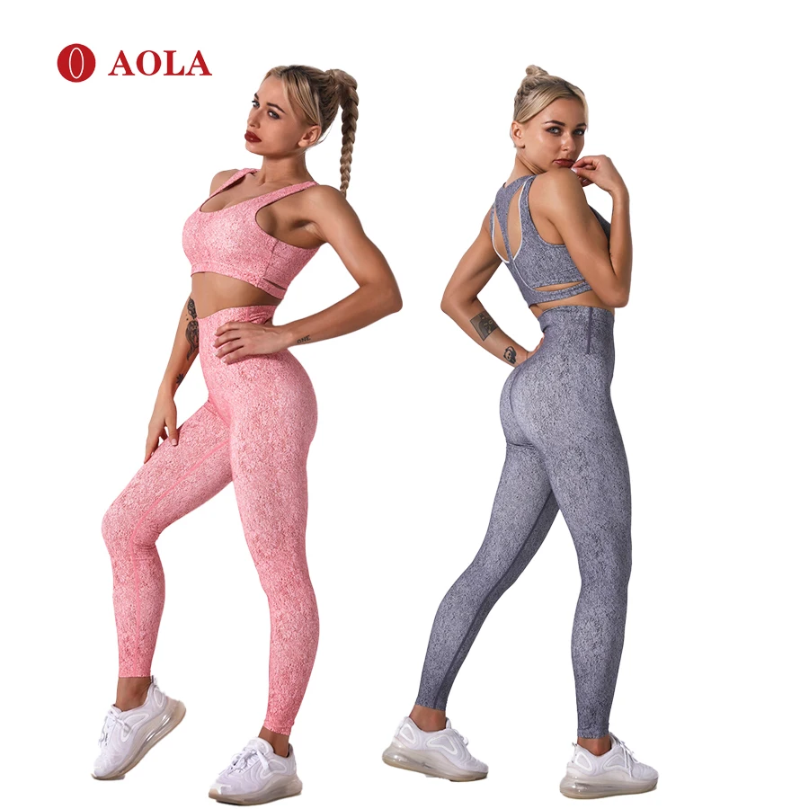 

AOLA Two Piece Women Lucky Label Sweat Suits Latest Design Jogger Fashion Outfits Clothing Pants Sets Women, Picture shows