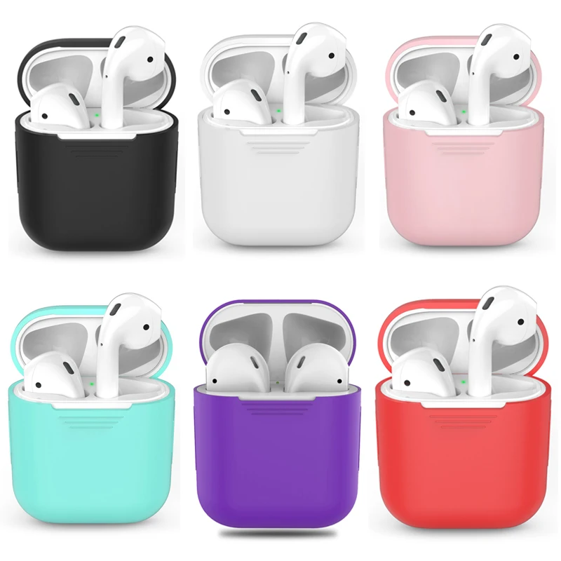 

Earphone Cases For AirPods Protective Cover Silicone Skin Accessories for Apple Airpods Charging Box Cases