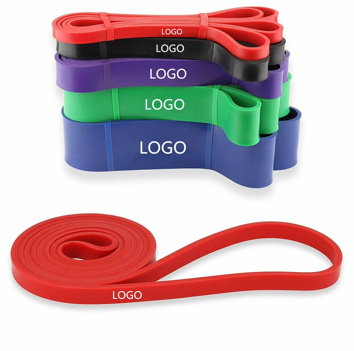 

Latex Pull Up Assist Band Power Band Stretch Resistance Band Set, Customized