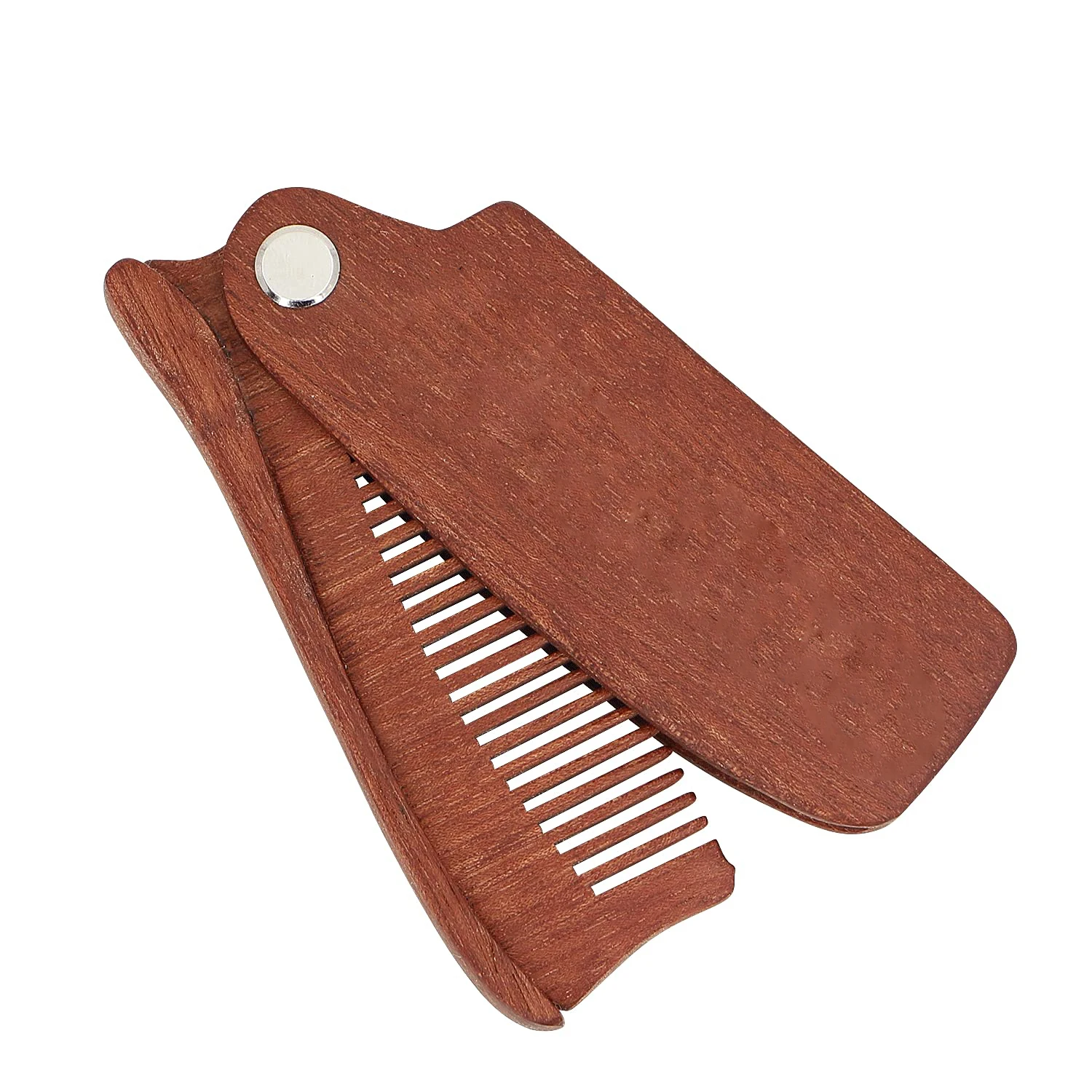 

Wooden fold sandalwood beard comb pocket comb, Natural wood color