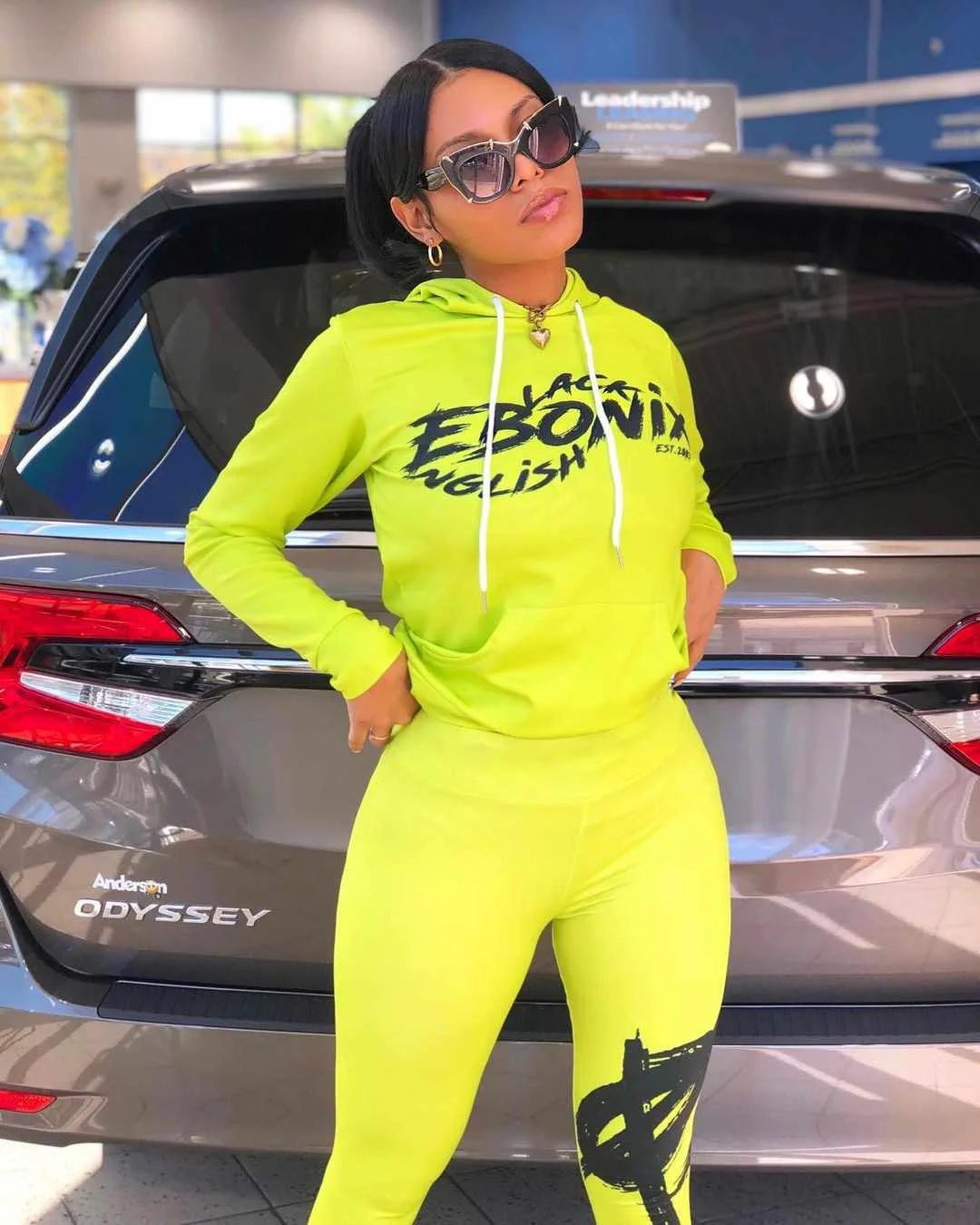 

Plus size women's loose slim sports set hooded sweater and trousers two-piece set