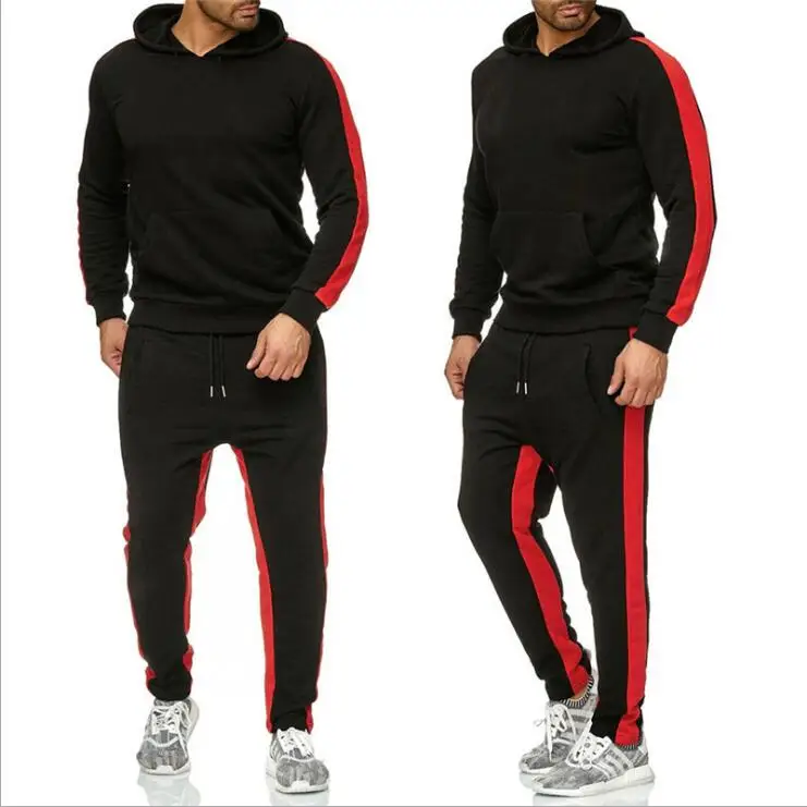 

New men's casual sports suit men's European and American trend large Hooded Coat pants two-piece set tracksuit jogging suit