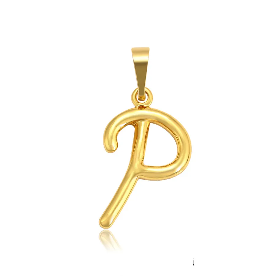 

34683 xuping jewelry Wholesale fashion, simple, exquisite, affordable and creative 24K gold-plated letter p pendant