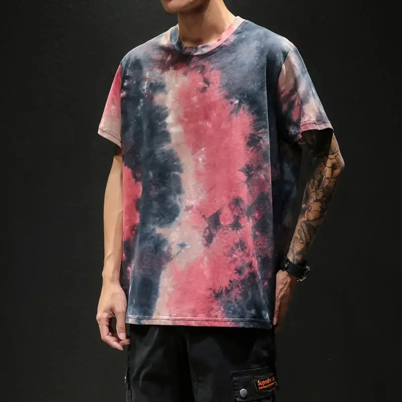 

2021 Summer youth T-shirt big yard dye ink printing leisure T-shirt with short sleeves