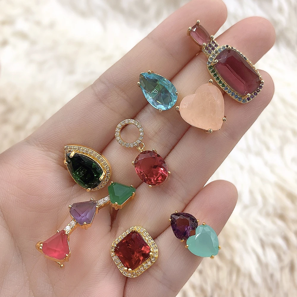 

aretes con circonia oval diamond cz dangle earrings