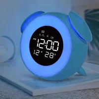

2019 Amazon Hot Selling Bedside Sunset Simulation Kids Alarm Music Clock Wake Up Desk Clock light changing radio alarm clock