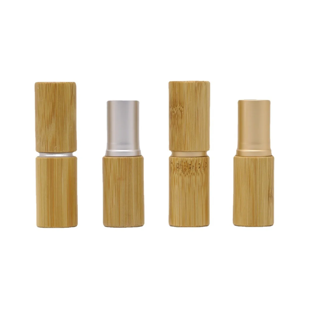 

Refillable Bamboo Empty Lipstick Tubes DIY Lip Balm Tube Containers Cosmetic Lipstick Lip Gloss Deodorant Case Holder