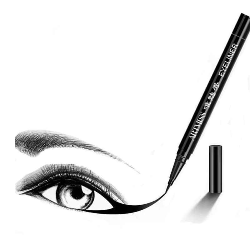

Cosmetics Supplier Cheap Wholesale Black Liquid Waterproof Eye Liner Pen Adhesive Eyeliner, Black color